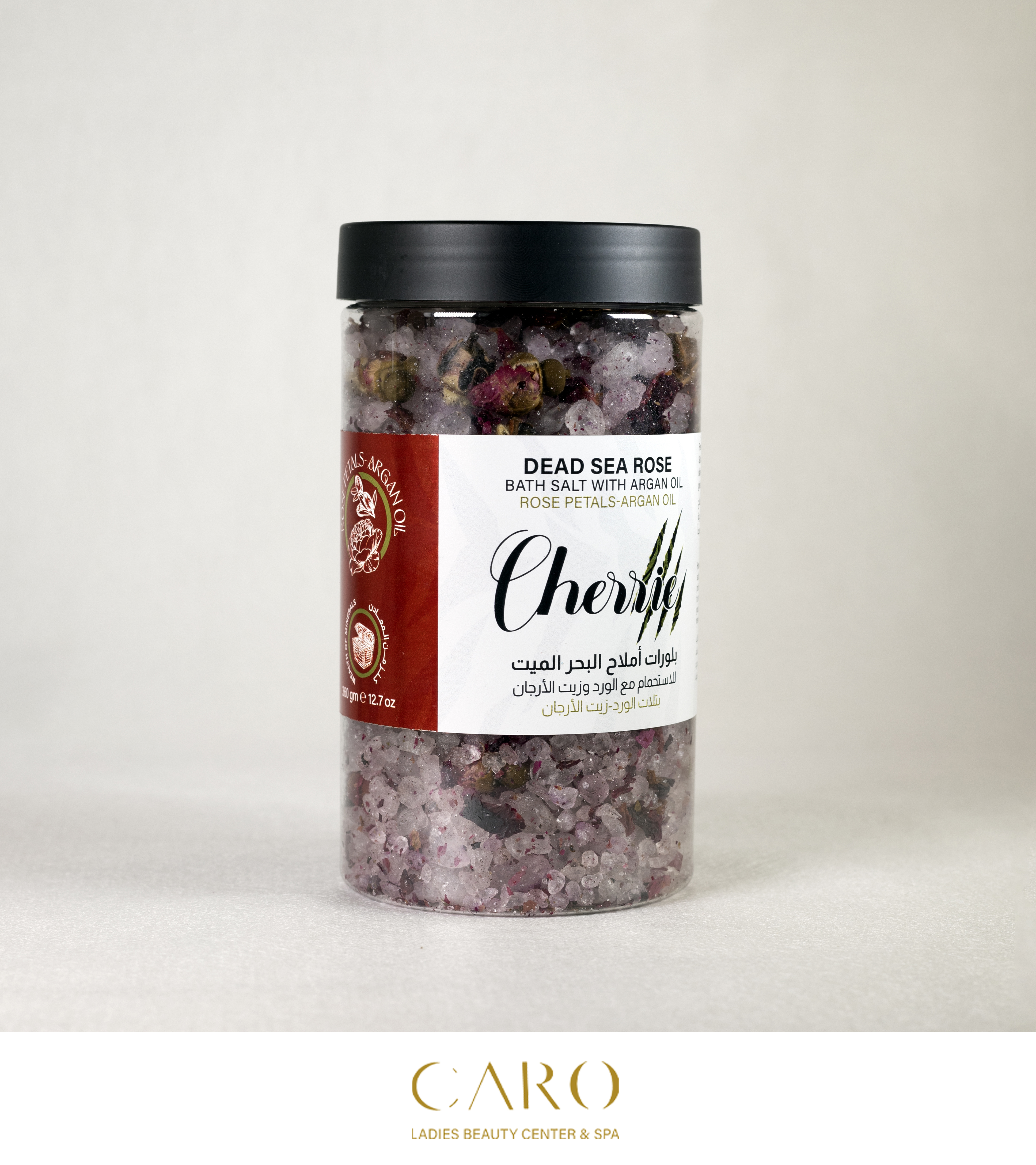 ROSE  ARGAN OIL BATH SALTS WITH DEAD SEA MINERALS